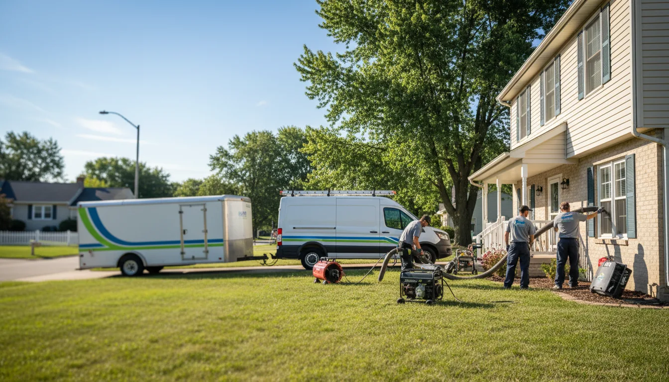 Flooded Basement Restoration And Cleanup With Repair in Wheaton, IL near me